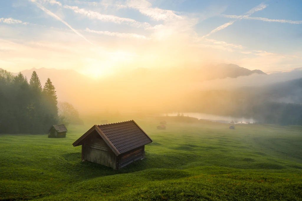 Foggy morning at the Karwendelgebirge